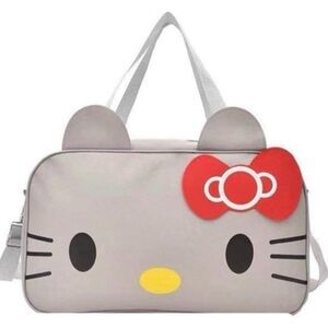 Hello Kitty Gray and Red Duffel Bag